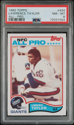 Lawrence Taylor 1982 Topps #434 PSA 8 Nm-Mint