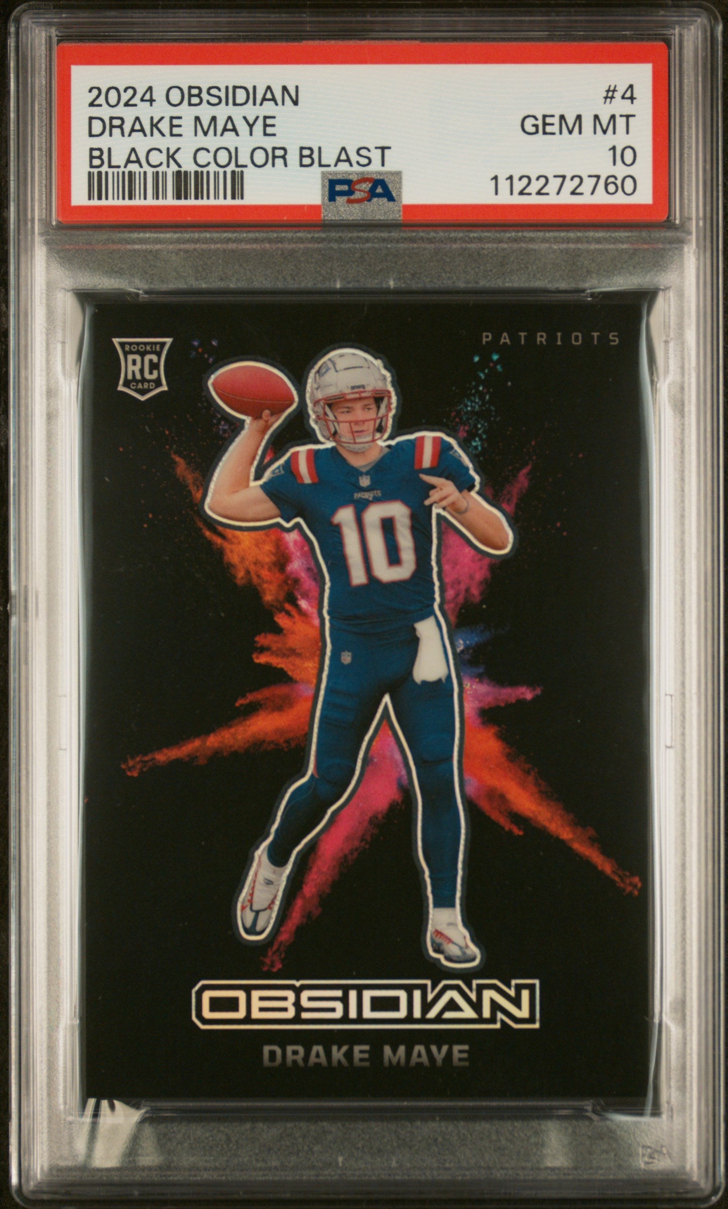 Drake Maye 2024 Panini Obsidian Black Color Blast Rookie PSA 10 Gem Mint 2760