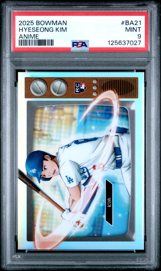 Hyeseong Kim 2025 Bowman Anime #BA 21 PSA 9 Mint