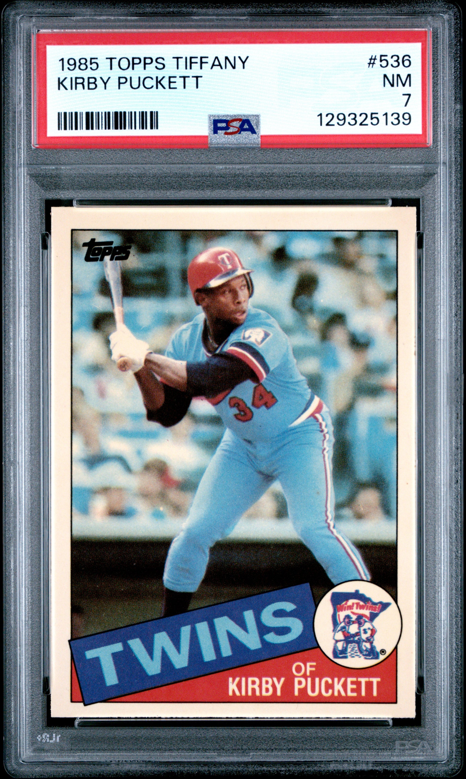 Kirby Puckett 1985 Topps Tiffany Rookie #536 PSA 7 Near Mint