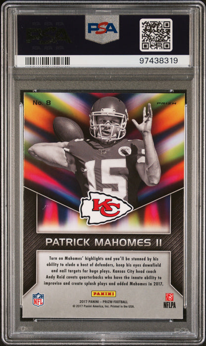 Patrick Mahomes 2017 Panini Prizm Instant Impact PSA 9 Mint