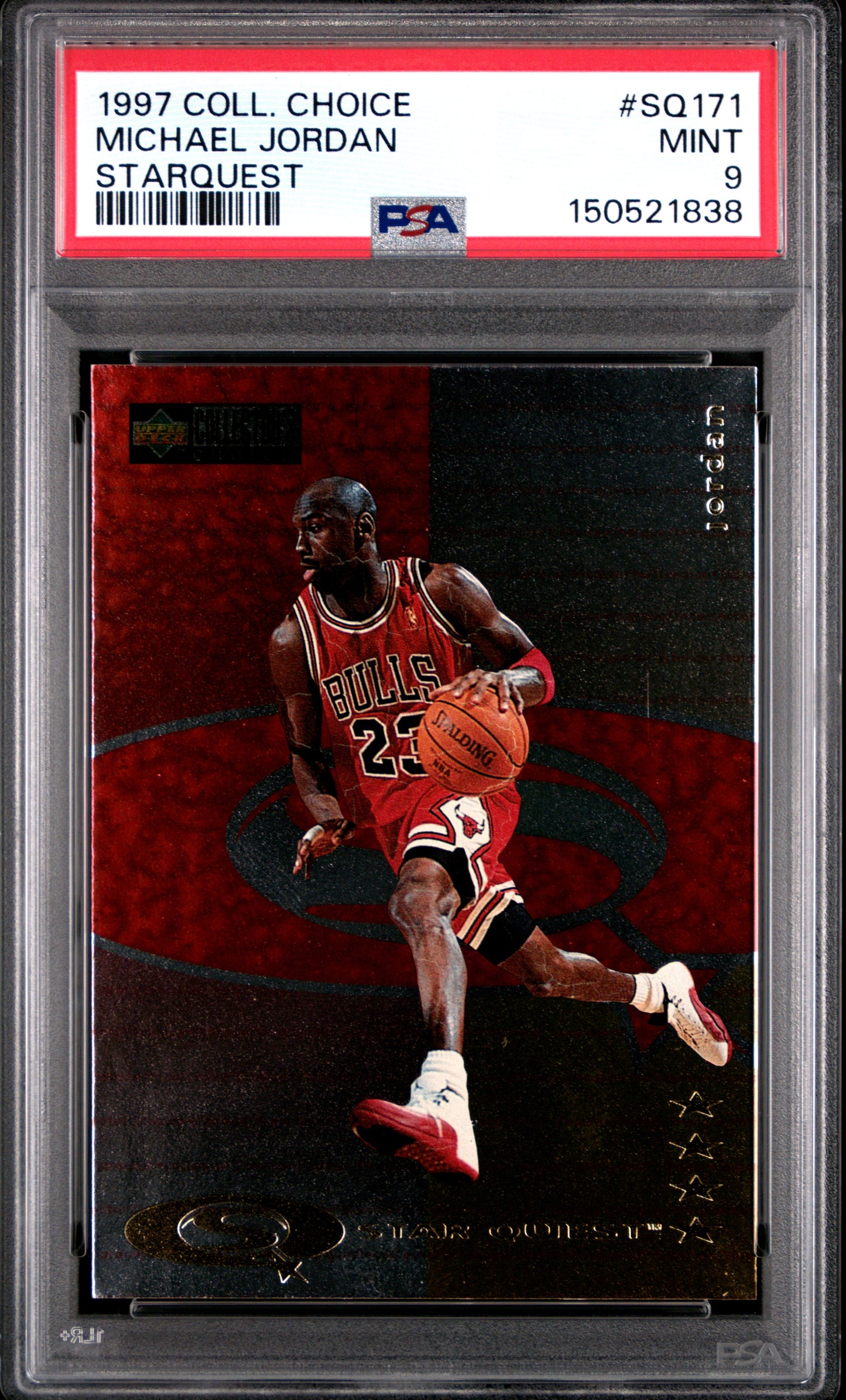 Michael Jordan 1997 Upper Deck Collectors Choice Starquest #SQ171 PSA 9 Mint