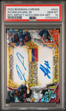 Ronald Acuna Jr. + Luisangel Acuna 2024 Bowman Chrome Dual Min-Diamond Auto #37/50 PSA 10