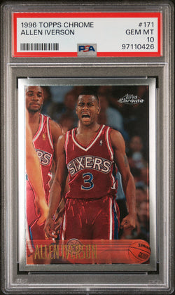 Allen Iverson 1996 Topps Chrome #171 PSA 10 Gem Mint 0426