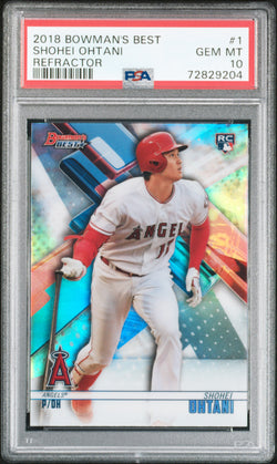 Shohei Ohtani 2018 Bowmans Best Refractor Rookie #1 PSA 10 Gem Mint