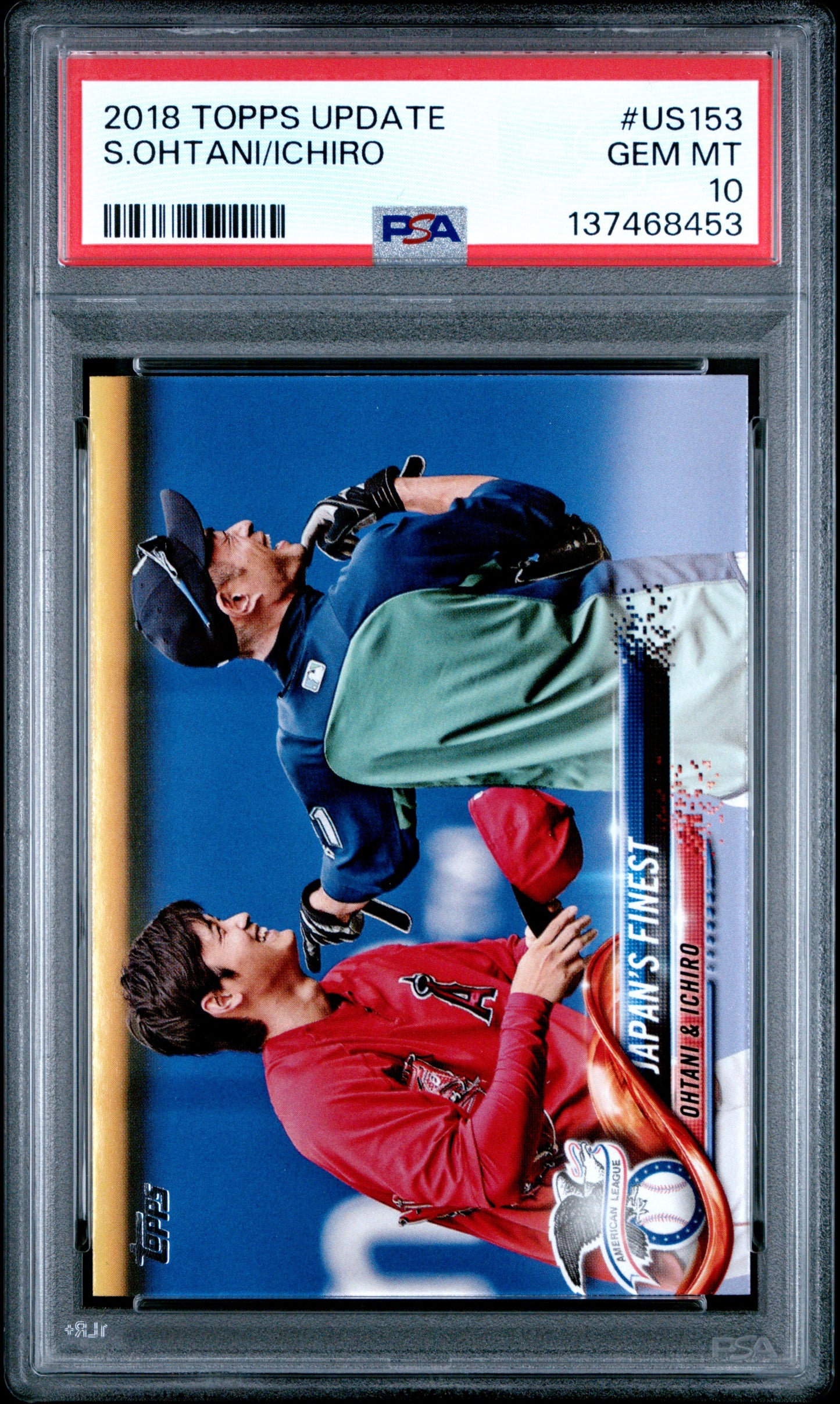 Shohei Ohtani + Ichiro 2018 Topps Update #US153 PSA 10 Gem Mint 8453