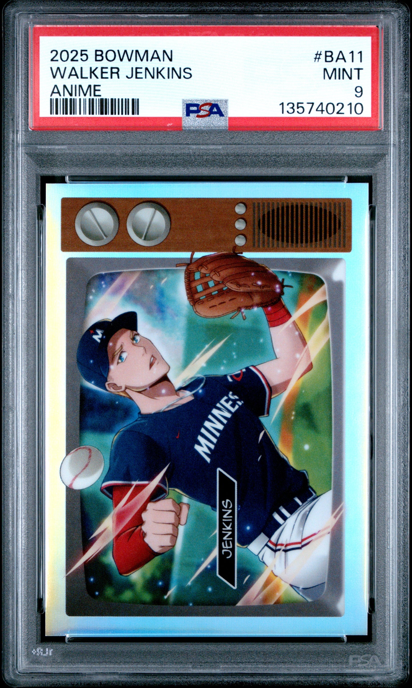 Walker Jenkins 2025 Bowman Anime #BA11 PSA 9 Mint