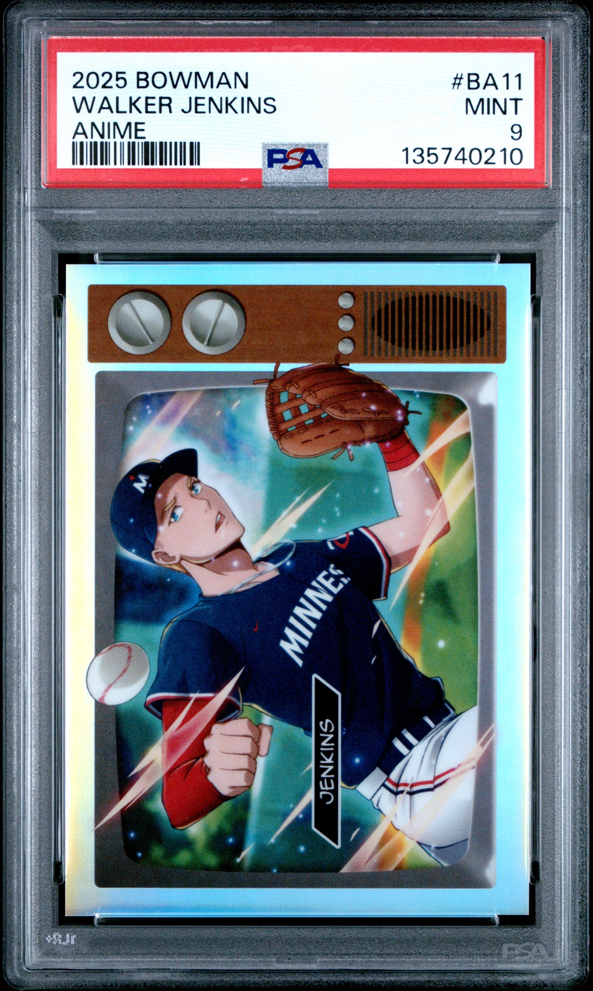 Walker Jenkins 2025 Bowman Anime #BA11 PSA 9 Mint