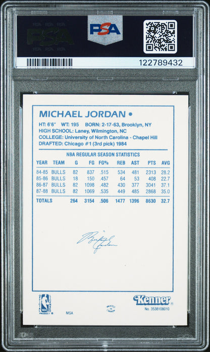 Michael Jordana 1988 Kenner Starting Lineup PSA 8 Nm-Mint