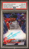 Rafael Devers 2019 Topps Chrome Purple Refractor Auto RC #168/250 PSA 10 Auto 10