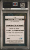Oliver Bearman 2023 Topps Chrome Formula 1 Orange Autograph 21/25 PSA 9 10 Auto