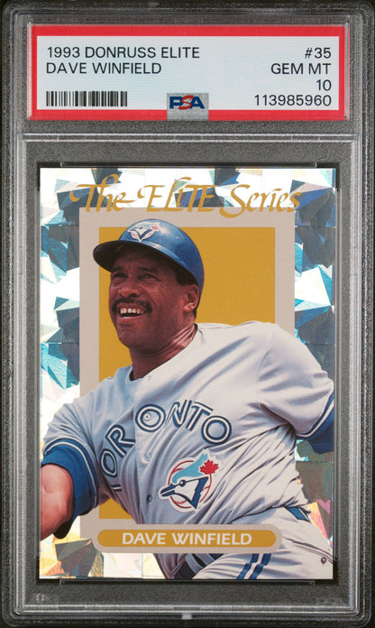 Dave Winfield 1993 Donruss Elite Series #35 #458/10000 PSA 10 Gem Mint