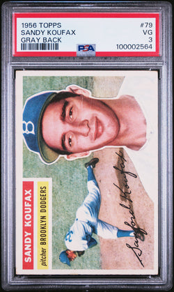 Sandy Koufax 1956 Topps #79 PSA 3 VG 2564