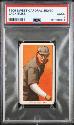 Jack Bliss 1909-11 T206 Sweet Caporal 350/30 PSA 2 Good