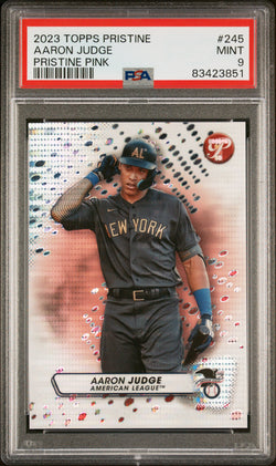 Aaron Judge 2023 Topps Pristine Pink Refractor #8/15 PSA 9 Mint