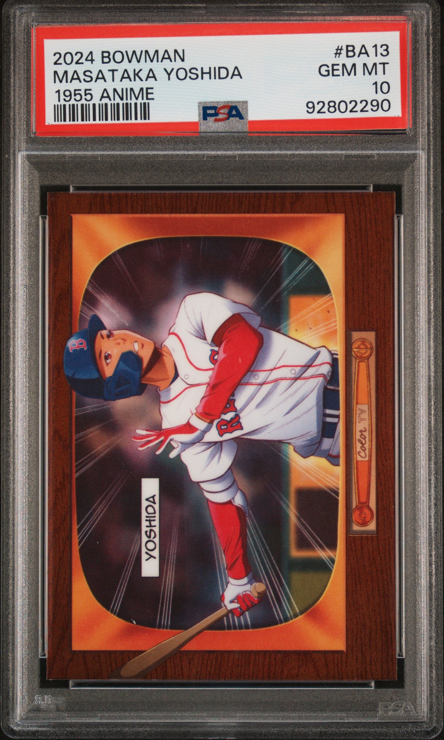 Masataka Yoshida 2024 Bowman 1955 Anime PSA 10 Gem Mint