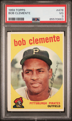 Bob Clemente 1959 Topps #478 PSA 3 Very Good 0663