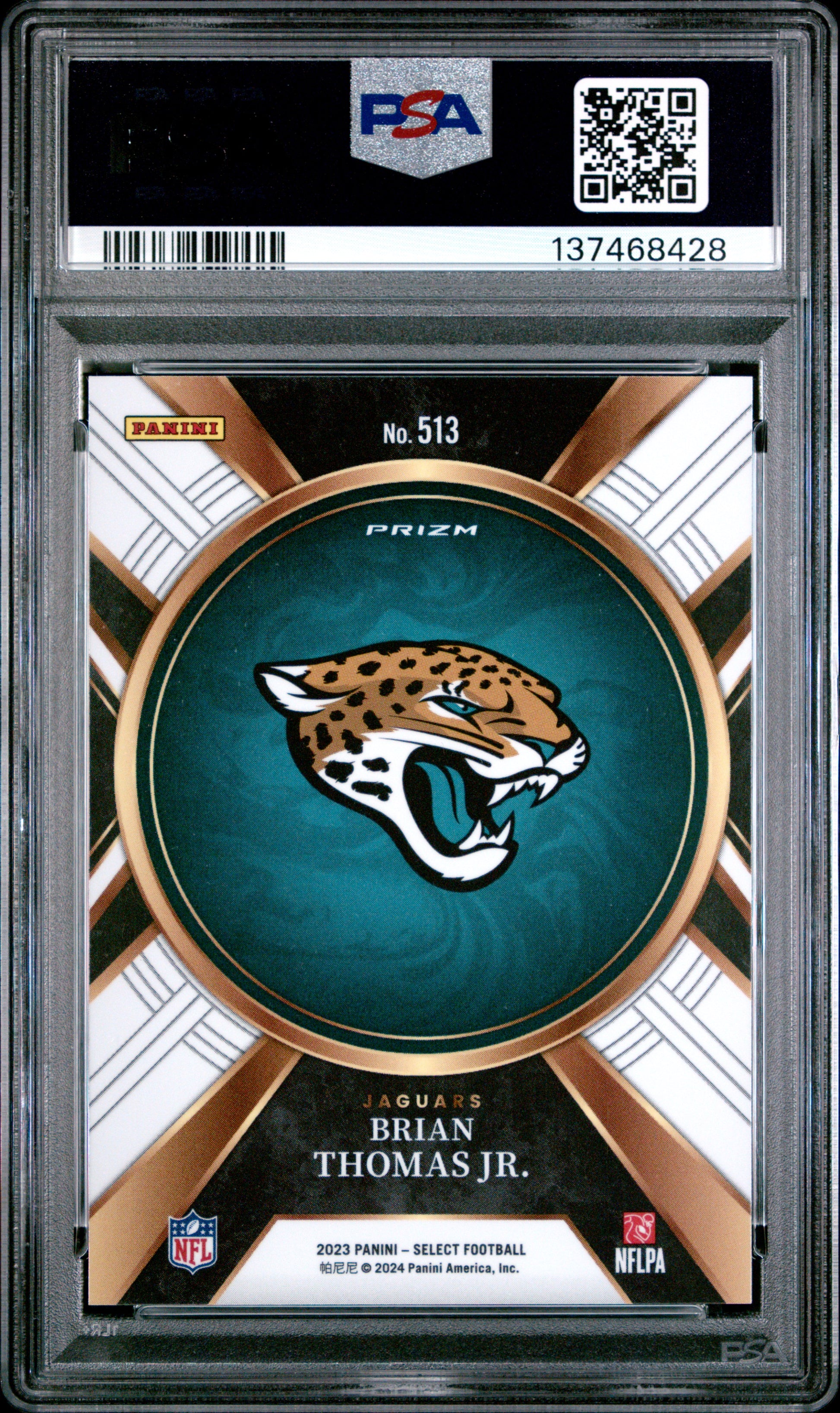 Brian Thomas Jr. 2023 Panini Select XRC #513 PSA 10 Gem Mint