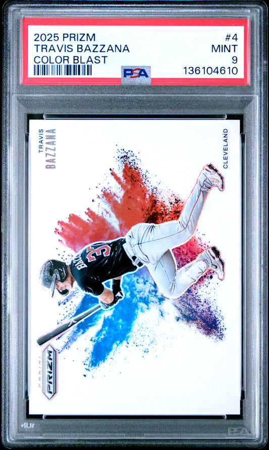 Travis Bazzana 2025 Panini Prizm Color Blast PSA 9 Mint