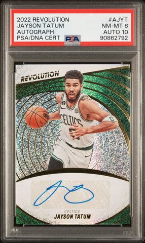 Jayson Tatum 2022 Panini Revolution Auto PSA 8 Auto 10