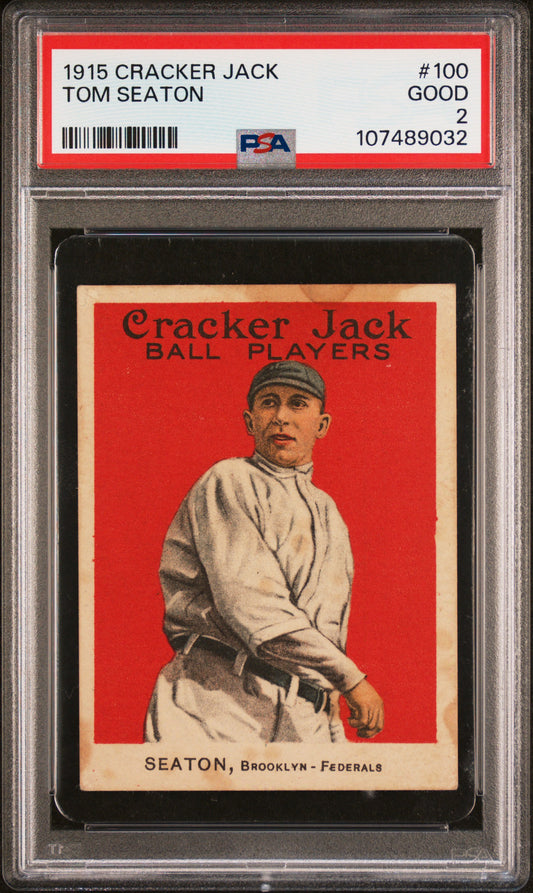 Tom Seaton 1915 Cracker Jack #100 PSA 2 Good