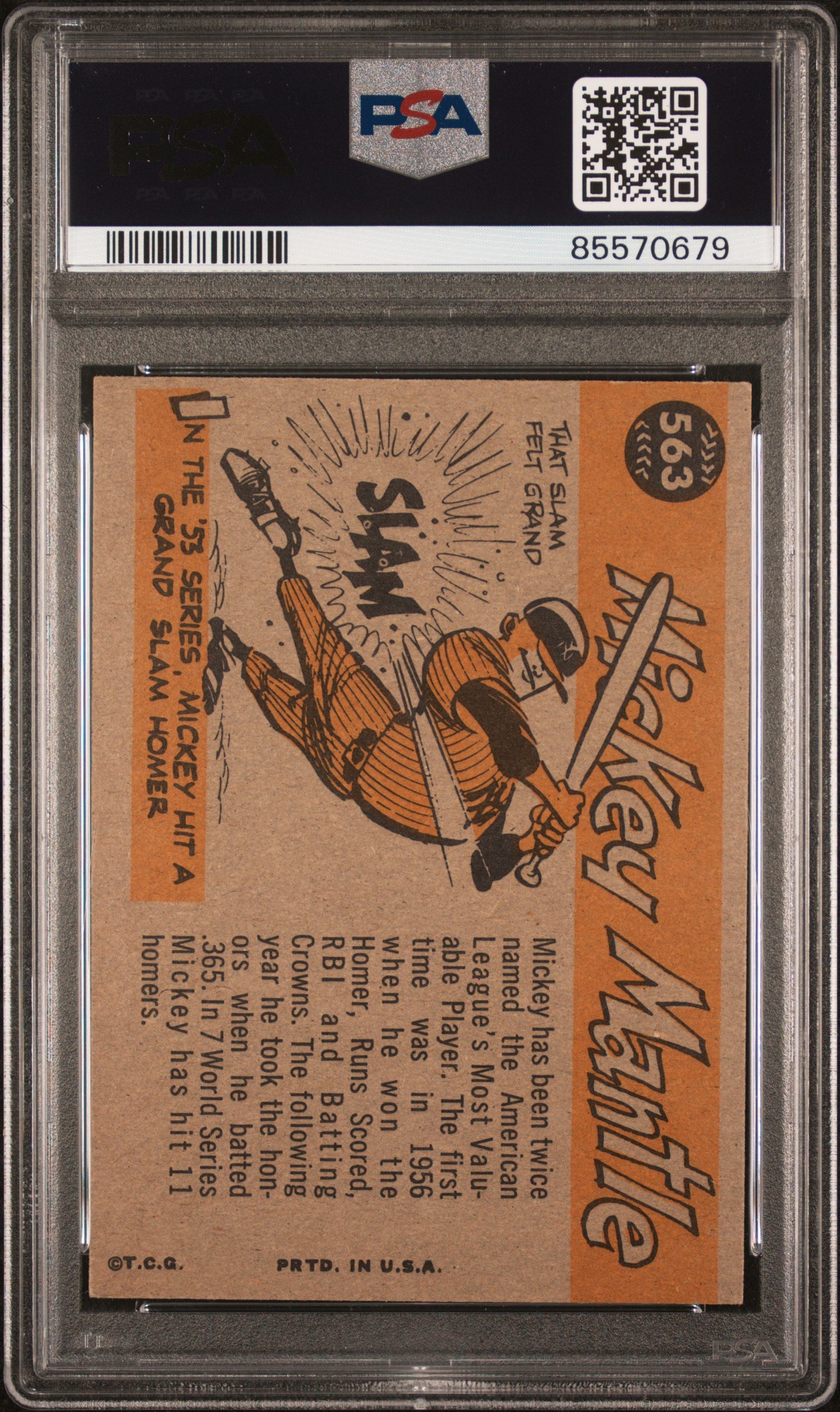Mickey Mantle 1960 Topps All-Star #563 PSA 6 Ex-Mint