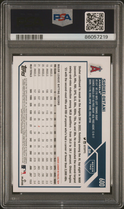 Shohei Ohtani 2023 Topps #600 Gold Foil PSA 10 Gem Mint