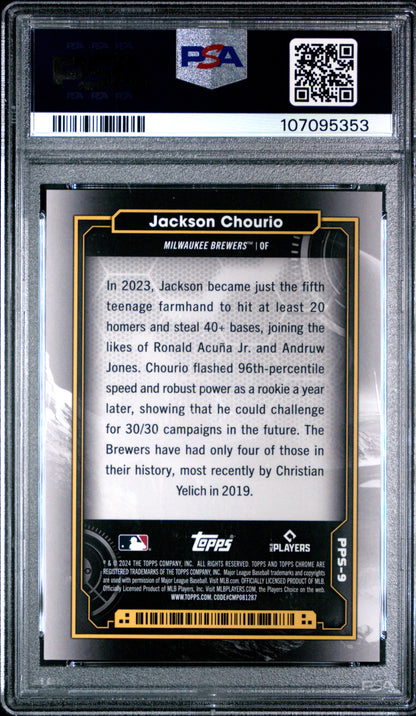 Jackson Chourio 2024 Topps Chrome Cosmic Planetary Pursuit The Sun PSA 10 Gem Mint
