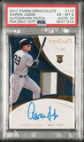 Aaron Judge 2017 Panini Immaculate Rookie Patch Auto #77/99 PSA 6 Auto 10