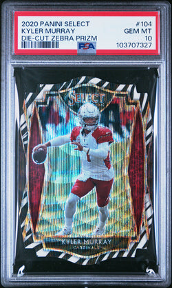 Kyler Murray 2020 Panini Select Zebra Die-Cut #104 PSA 10 Gem Mint