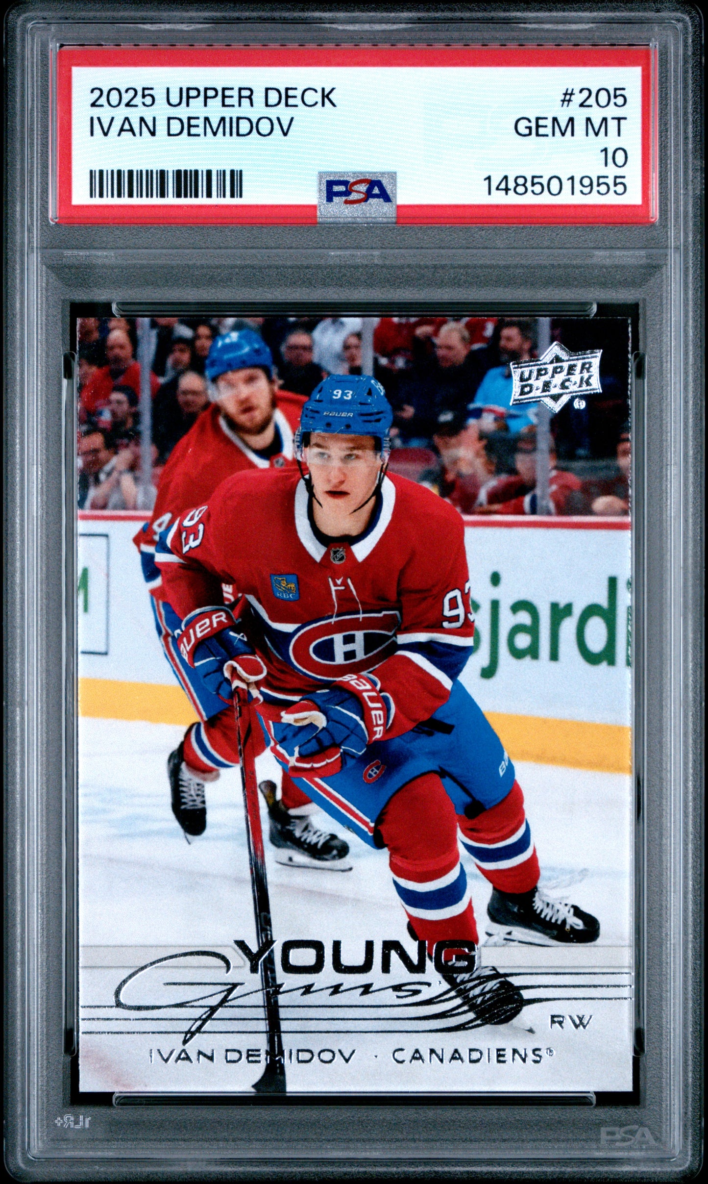 Ivan Demidov 2025 Upper Deck Rookie #205 PSA 10 Gem Mint