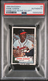 Hank Aaron 1964 Bazooka #9 PSA Auth