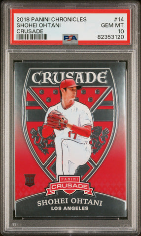 Shohei Ohtani 2018 Panini Chronicles Crusade #14 PSA 10 Gem Mint