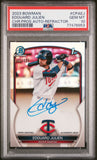 Edouard Julien 2023 Bowman Chrome Refractor Auto 180/499 PSA 10 Gem Mint