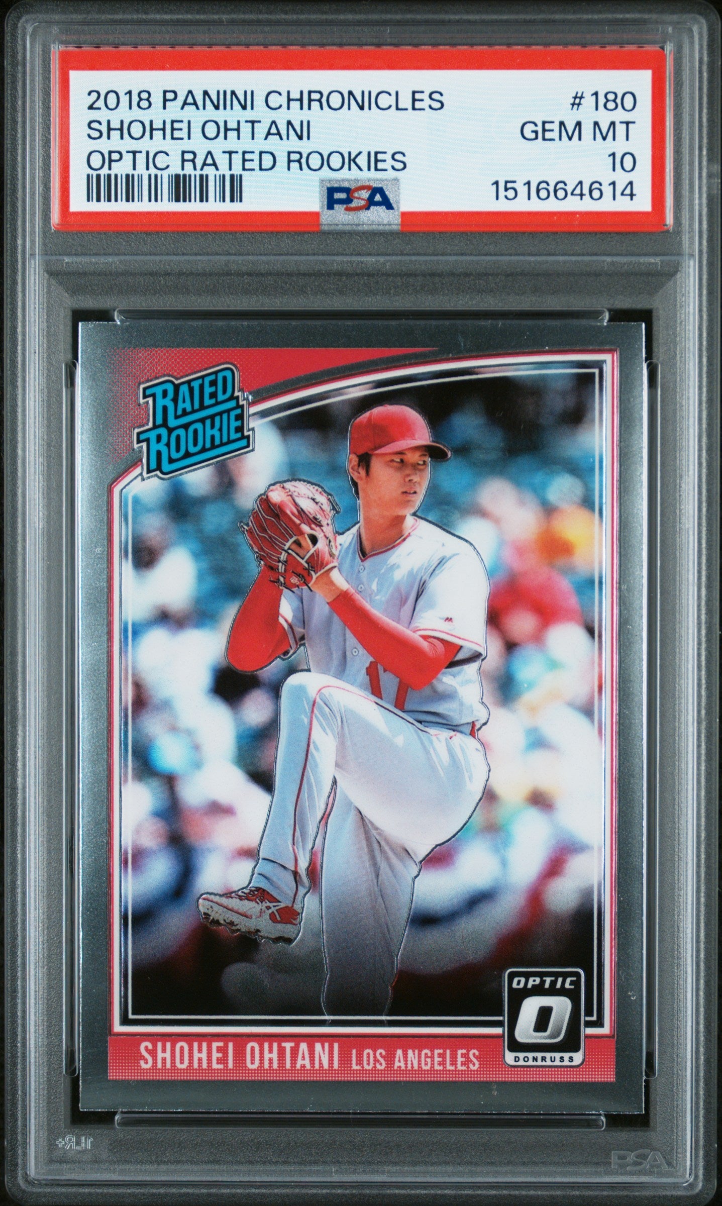 Shohei Ohtani 2018 Panini Chronicles Optic Rookie #180 PSA 10 Gem Mint