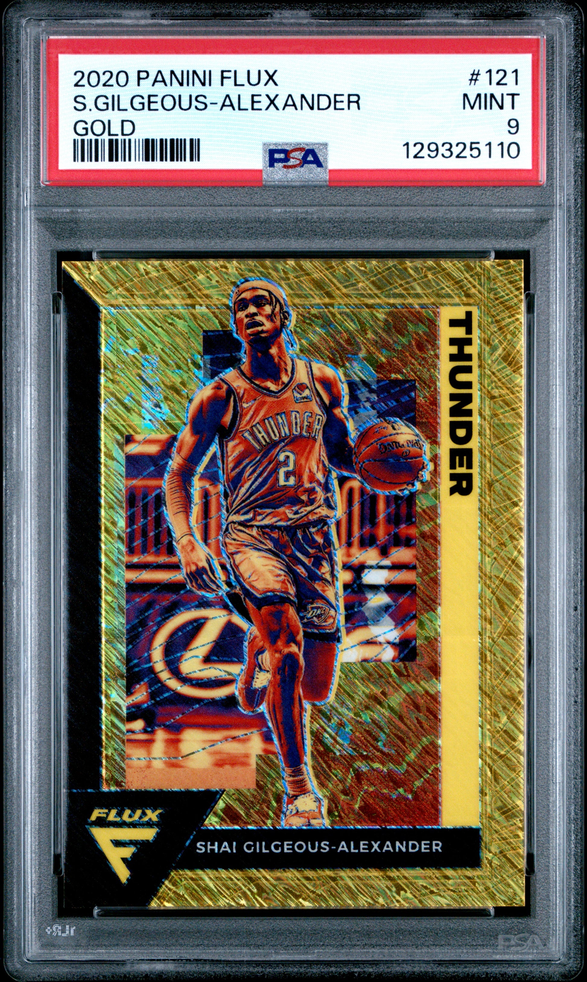 Shai Gilgeous-Alexander 2020 Panini Flux #121 Gold #9/10 PSA 9 Mint