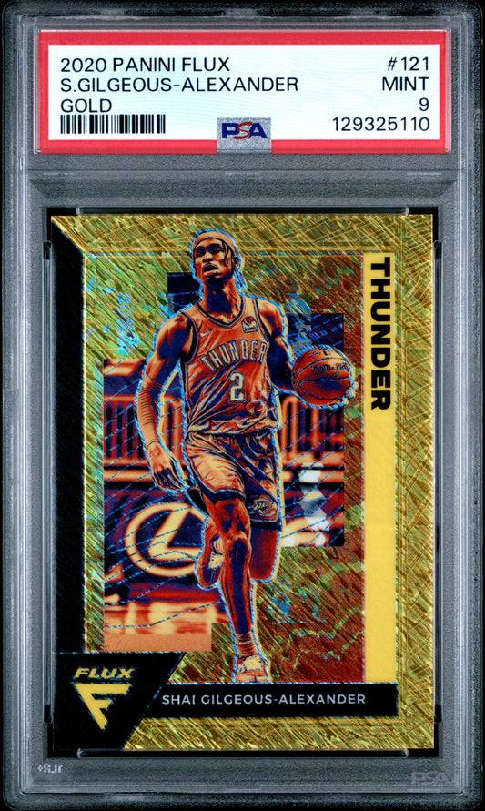 Shai Gilgeous-Alexander 2020 Panini Flux #121 Gold #9/10 PSA 9 Mint