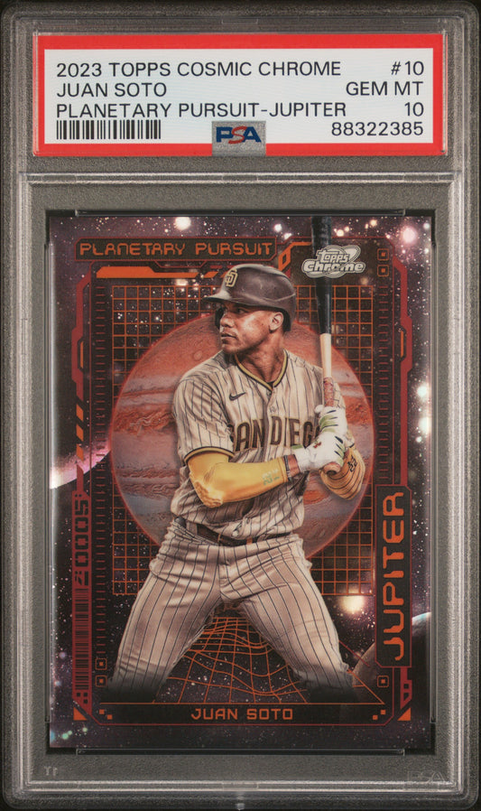 Juan Soto 2023 Topps Chrome Cosmic Planetary Pursuit Jupiter PSA 10 Gem Mint
