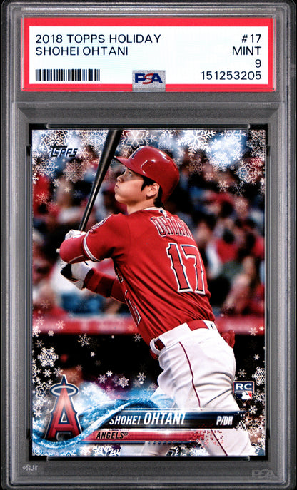 Shohei Ohtani 2018 topps Holiday Rookie #17 PSA 9 Mint 3205