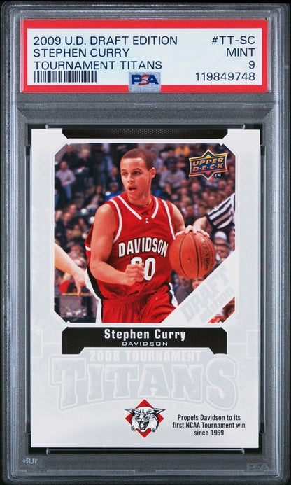 Steph Curry 2009 Upper Deck Tournament Titans Rookie PSA 9 Mint 9748