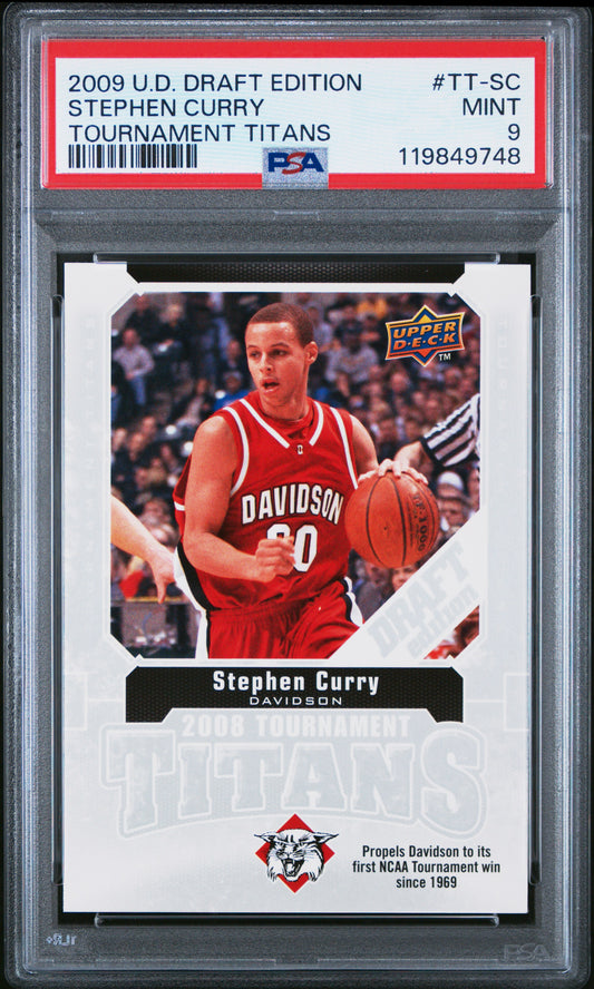 Steph Curry 2009 Upper Deck Tournament Titans Rookie PSA 9 Mint 9748