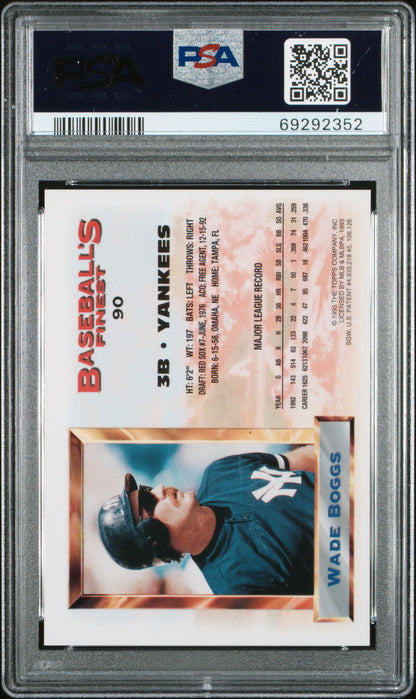 Wade Boggs 1993 Topps Finest All-Star Refractor #90 PSA 8 Nm-Mint