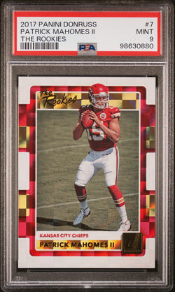 Patrick Mahomes 2017 Donruss The Rookies PSA 9 Mint 0880