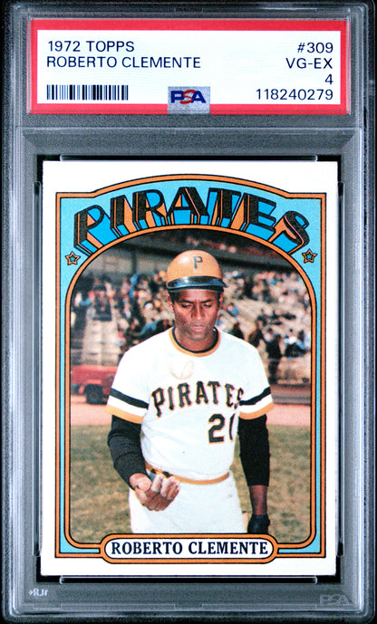 Roberto Clemente 1972 Topps #309 PSA 4 Vg-Ex 0279