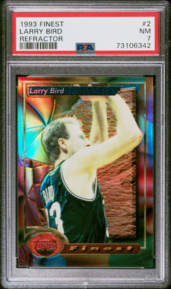 Larry Bird 1993 Topps Finest #2 Refractor PSA 7 Near Mint