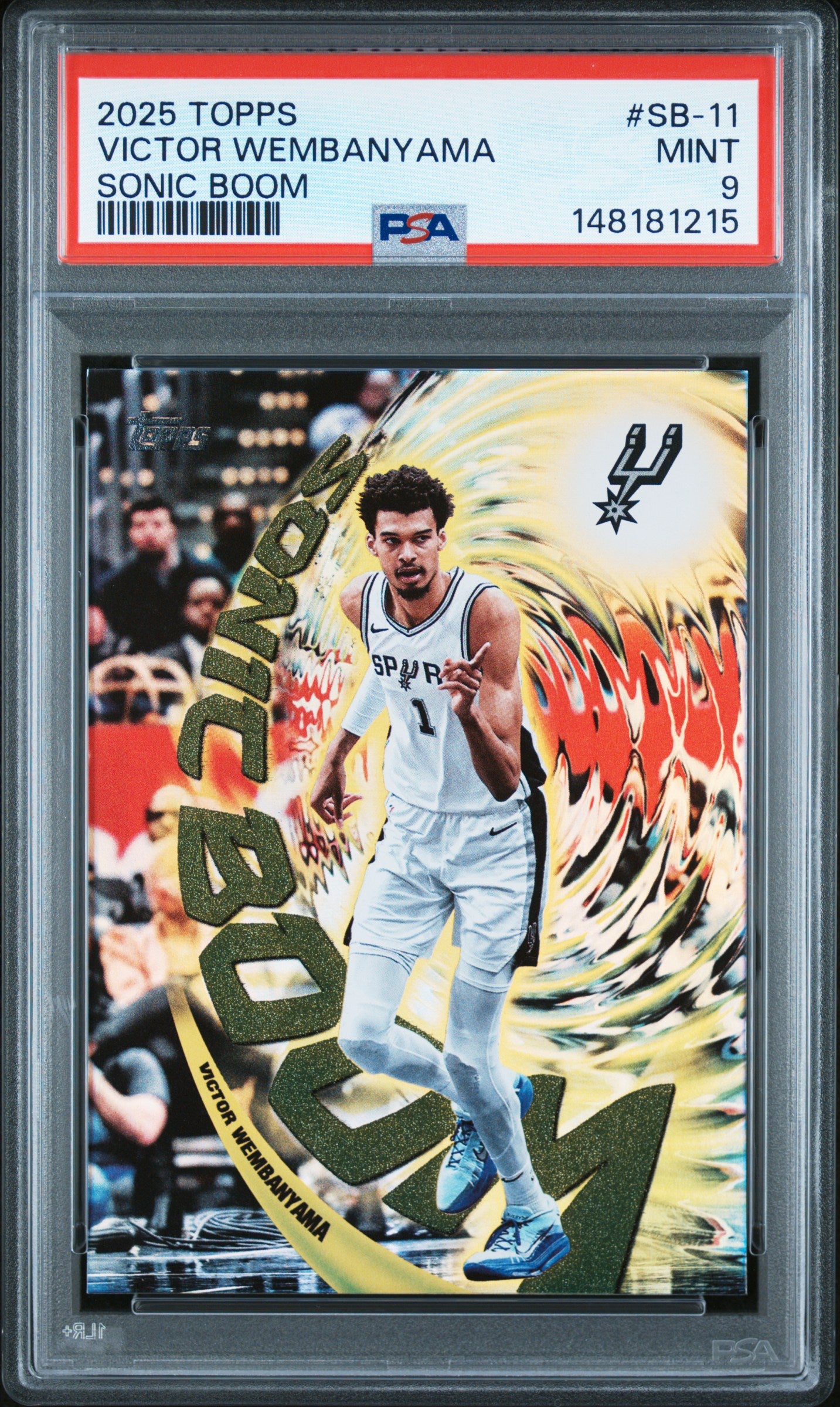 Victor Wembanyama 2025 Topps Sonic Boom #SB-11 PSA 9 Mint