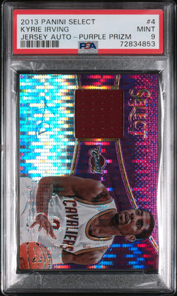 Kyrie Irving 2013 Panini Select Purple Prizm Auto Jersey #29/30 PSA 9 Mint