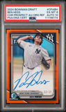 Ben Hess 2024 Bowman Chrome Orange Refractor Auto #22/25 PSA 6 Auto 10