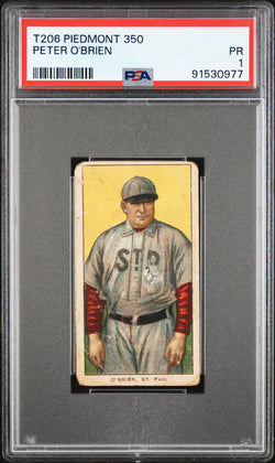 Peter O'Brien 1909-11 T206 Piedmont 350 PSA 1 Poor