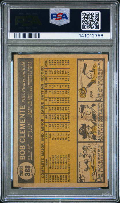Bob Clemente 1961 Topps #388 PSA 3.5 VG+